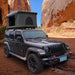 Trustmade Pop-Up Hard Shell Rooftop Tent-Hard Shell Rooftop Tent-Trustmade-Black & Grey front in canyon-Car Camp Pro